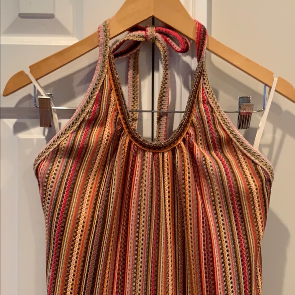 EUC Stripe Halter Style Maxi Dress Sz S - Picture 3 of 6